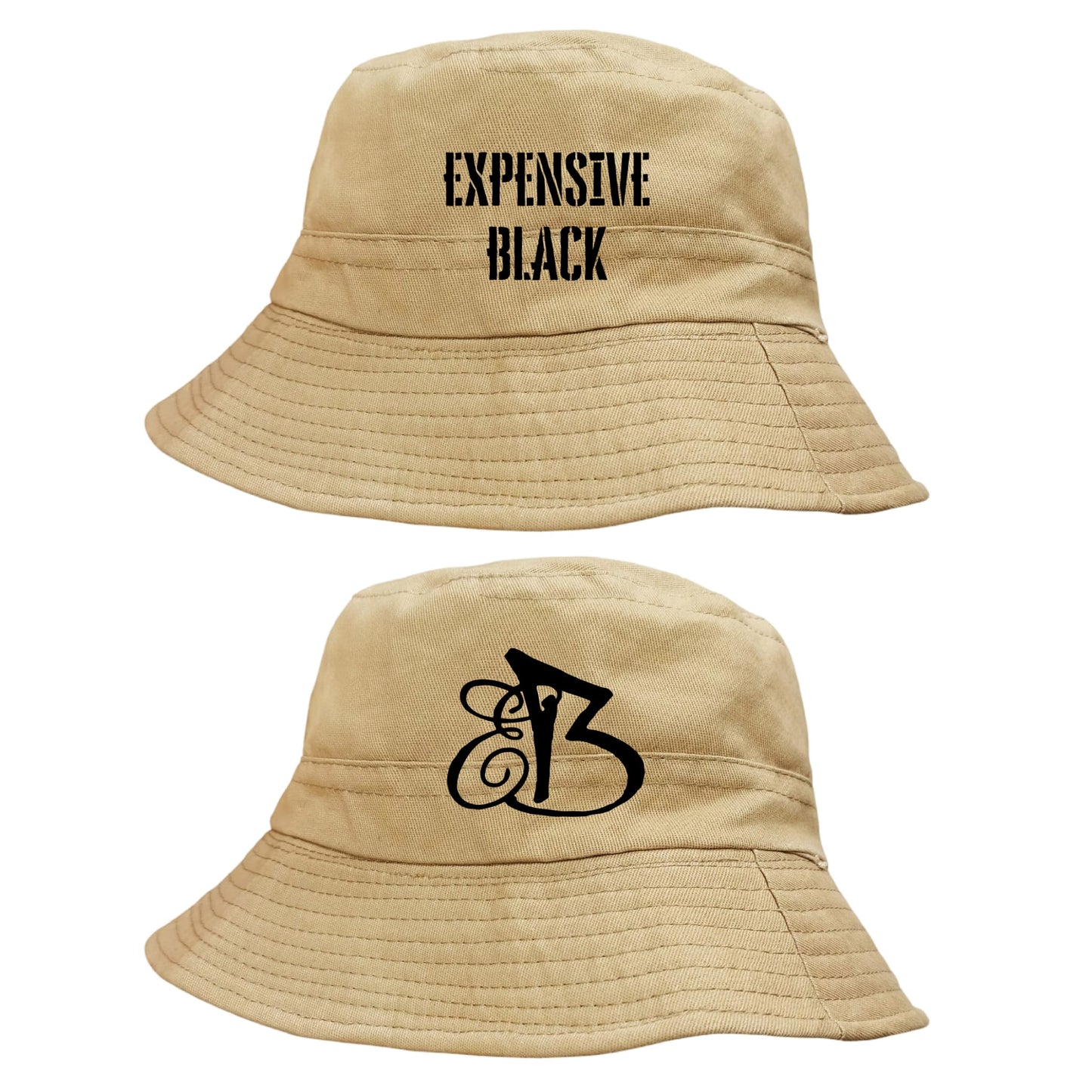 Expensive Black double-sided bucket hat